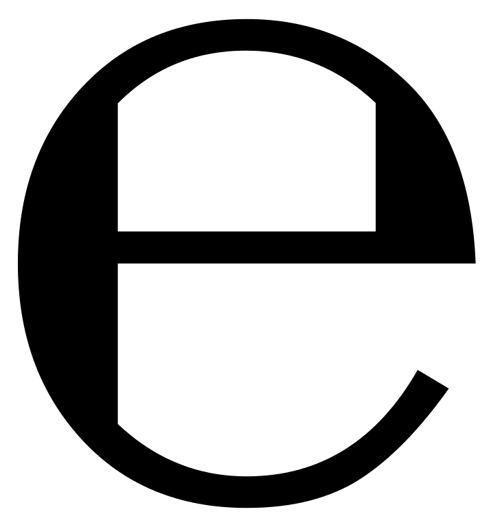 Large &#039;E&#039; Black Letter Design