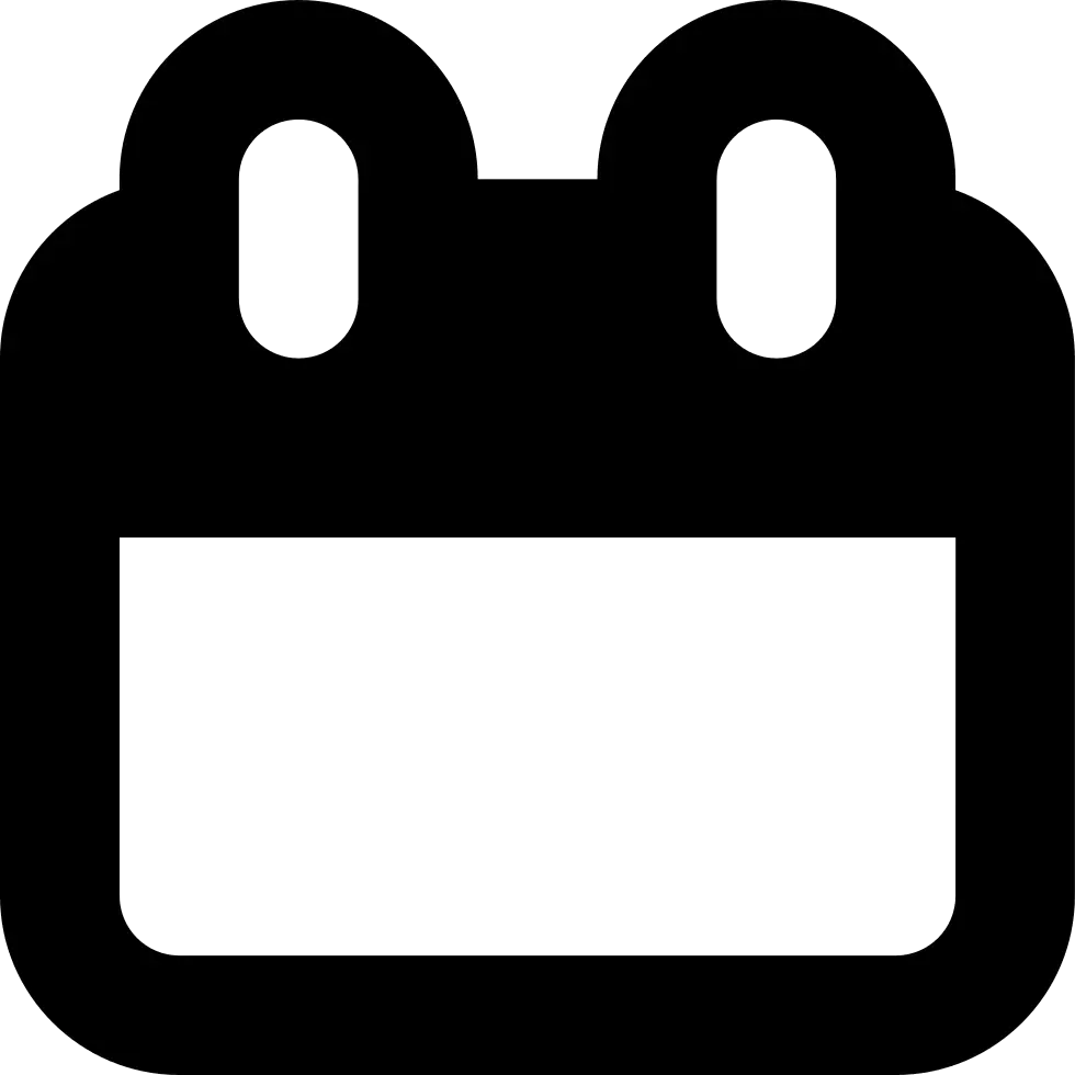 Simple Black Calendar Icon
