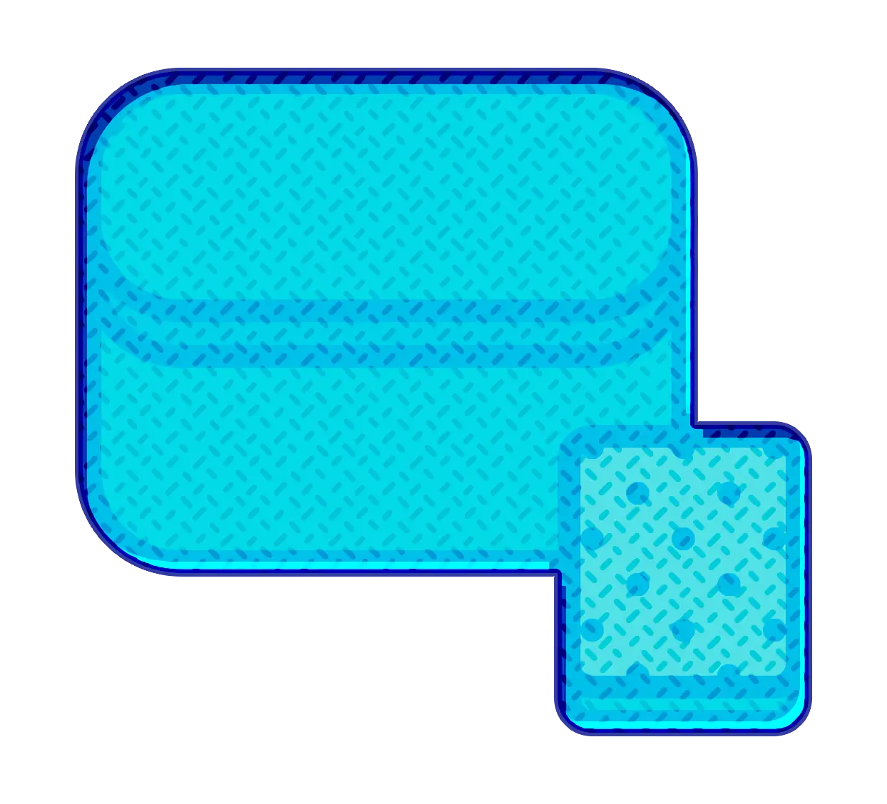 Blue Bath Mat Set