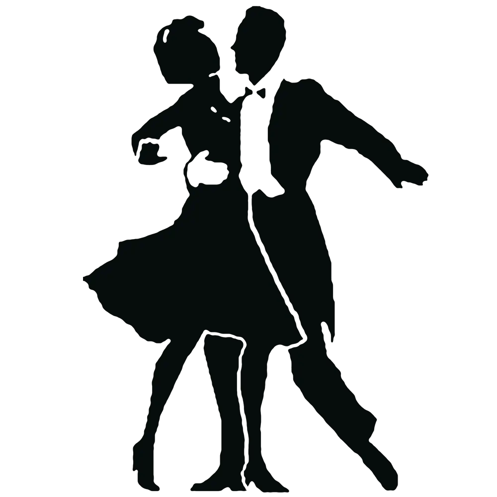 Ballroom Dancing Couple Silhouette