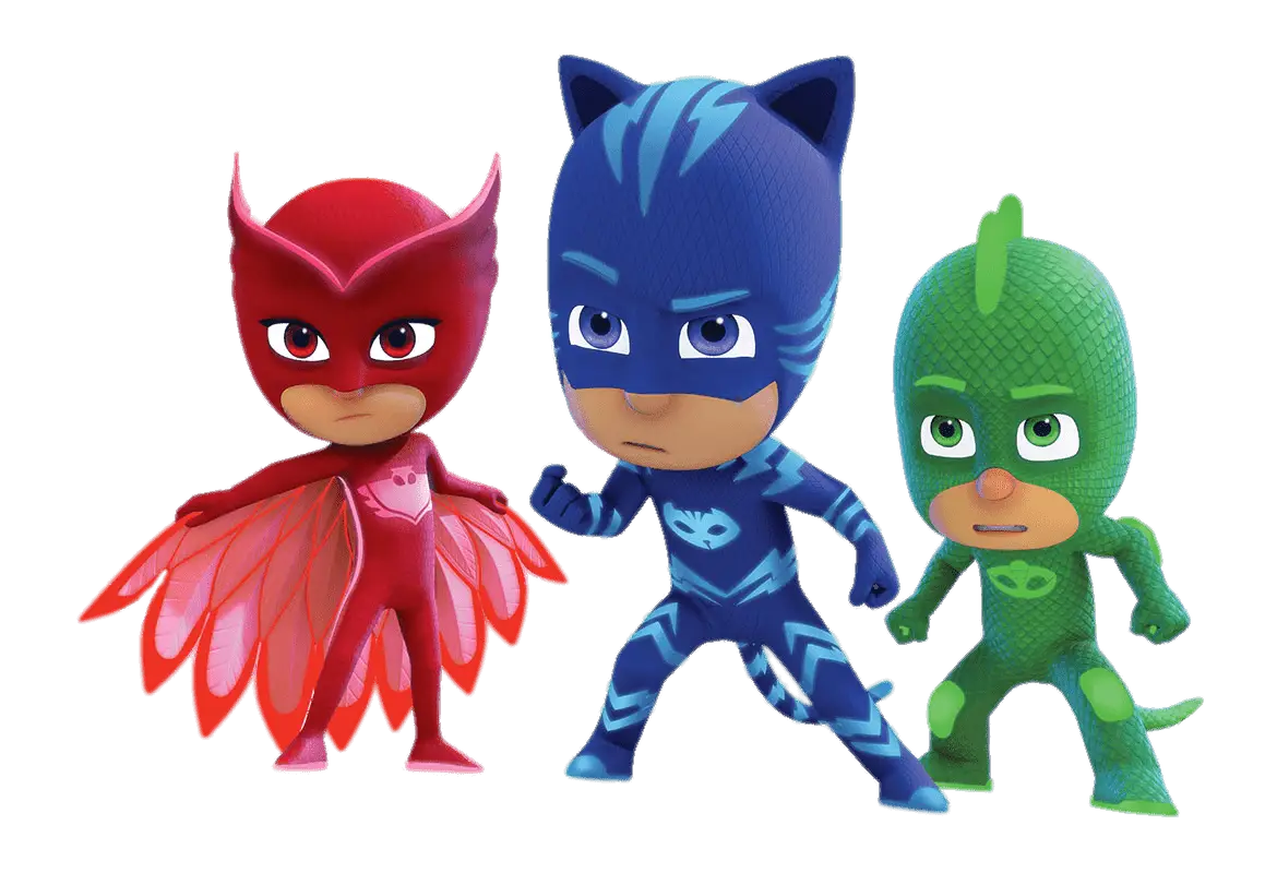 Cartoon Superheroes in Costumes