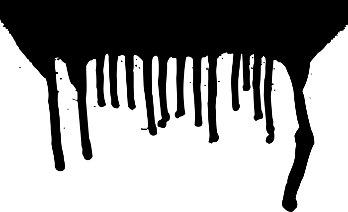 Black Paint Drip Effect Illustration