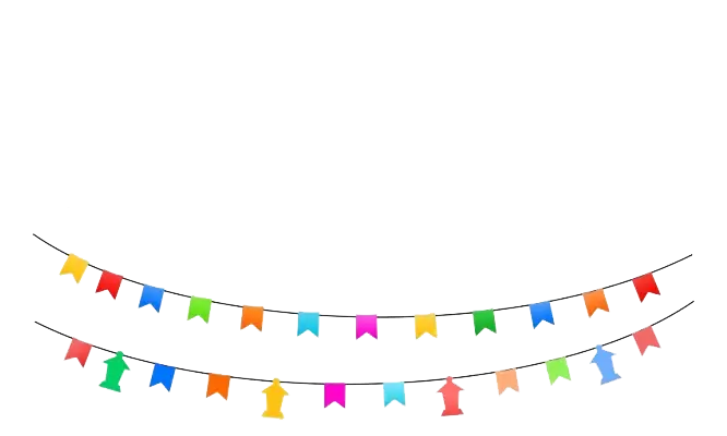 Colorful Party Bunting for Celebration