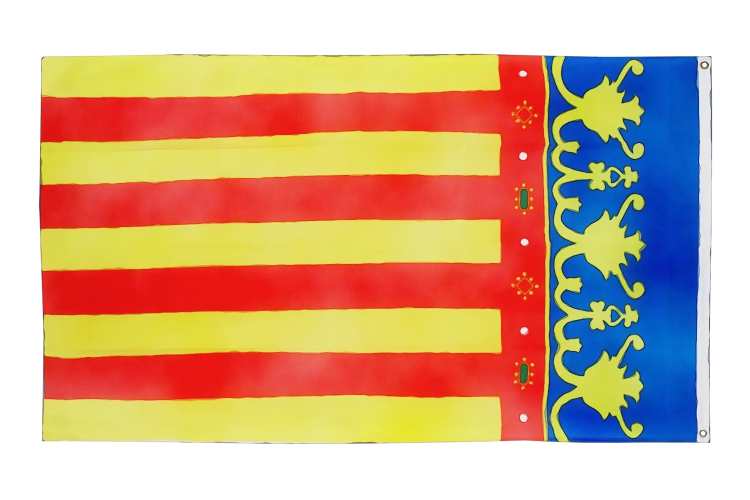 Valencian Community Flag with Striped Pattern