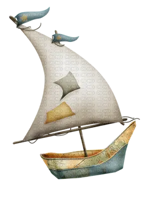 Decorative Sailboat with Birds