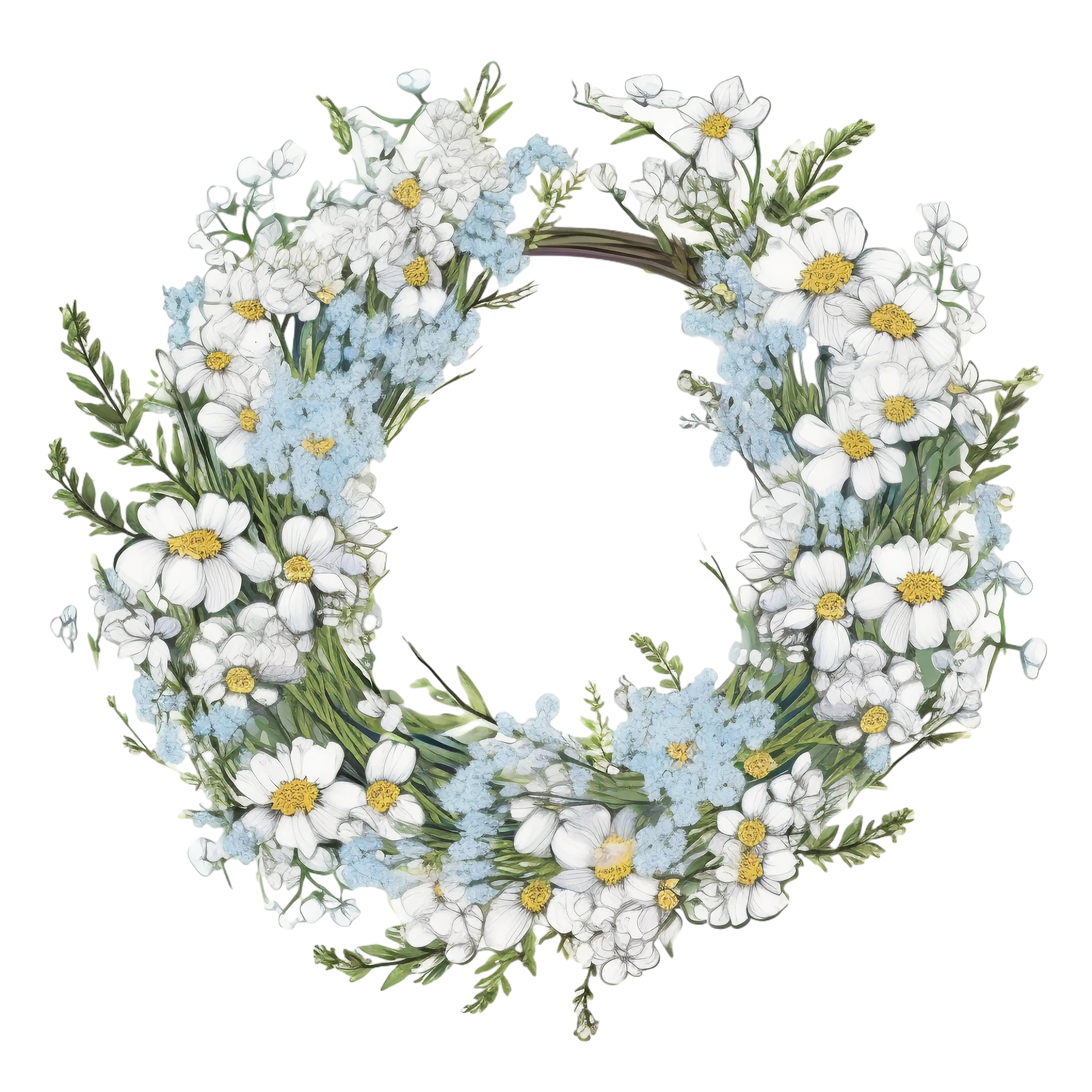 Rustic Wildflower Wreath Decoration