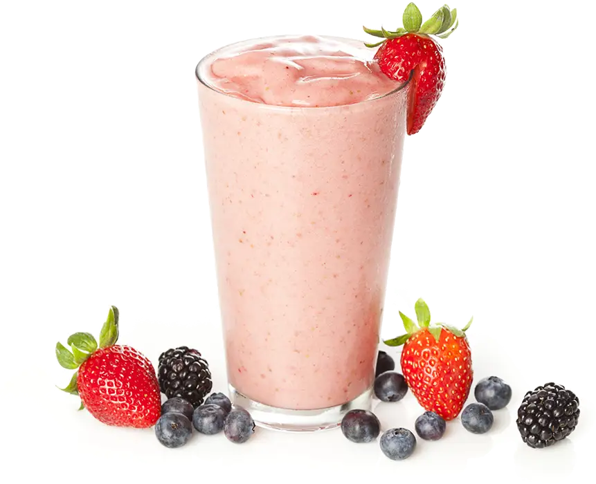 Berry and Strawberry Smoothie Glass