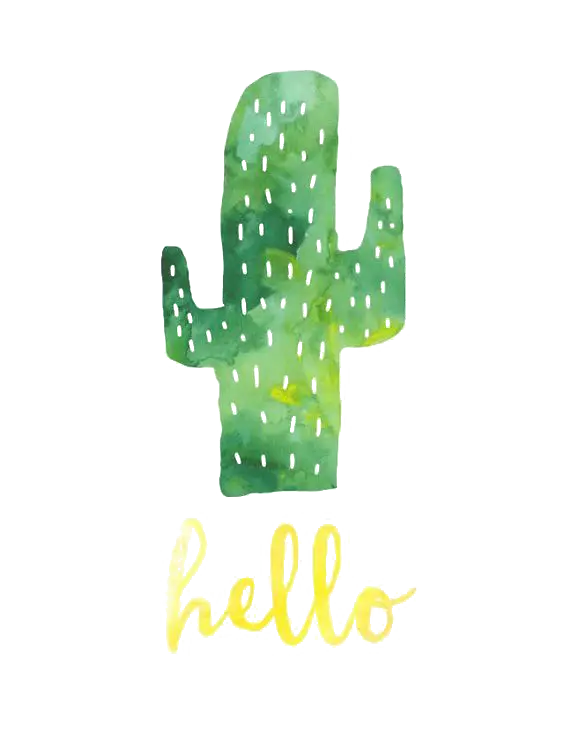Hello Cactus Illustration