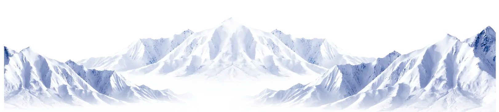 Snowy Mountain Ranges in Winter