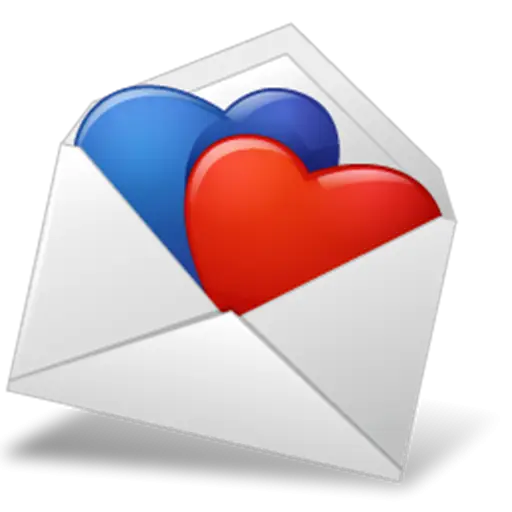 Romantic Envelope with Hearts
