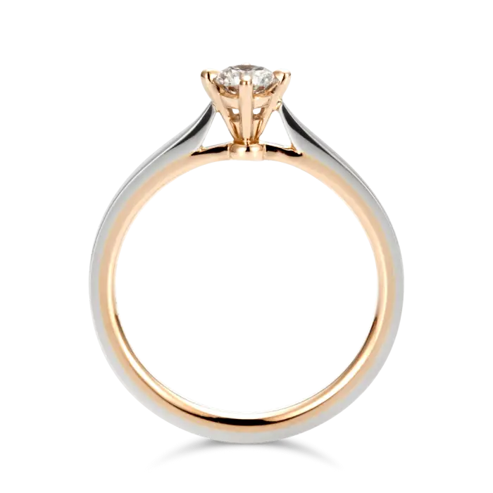 Gold Engagement Ring with Diamond