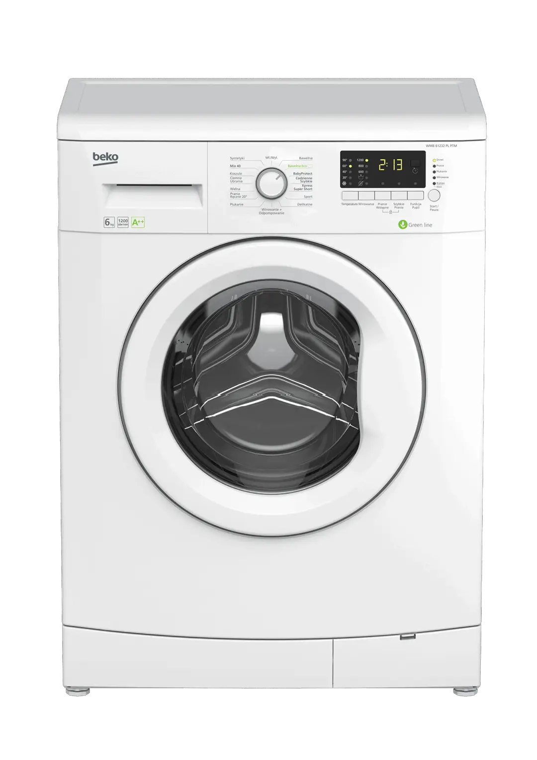 White Front-Load Washing Machine