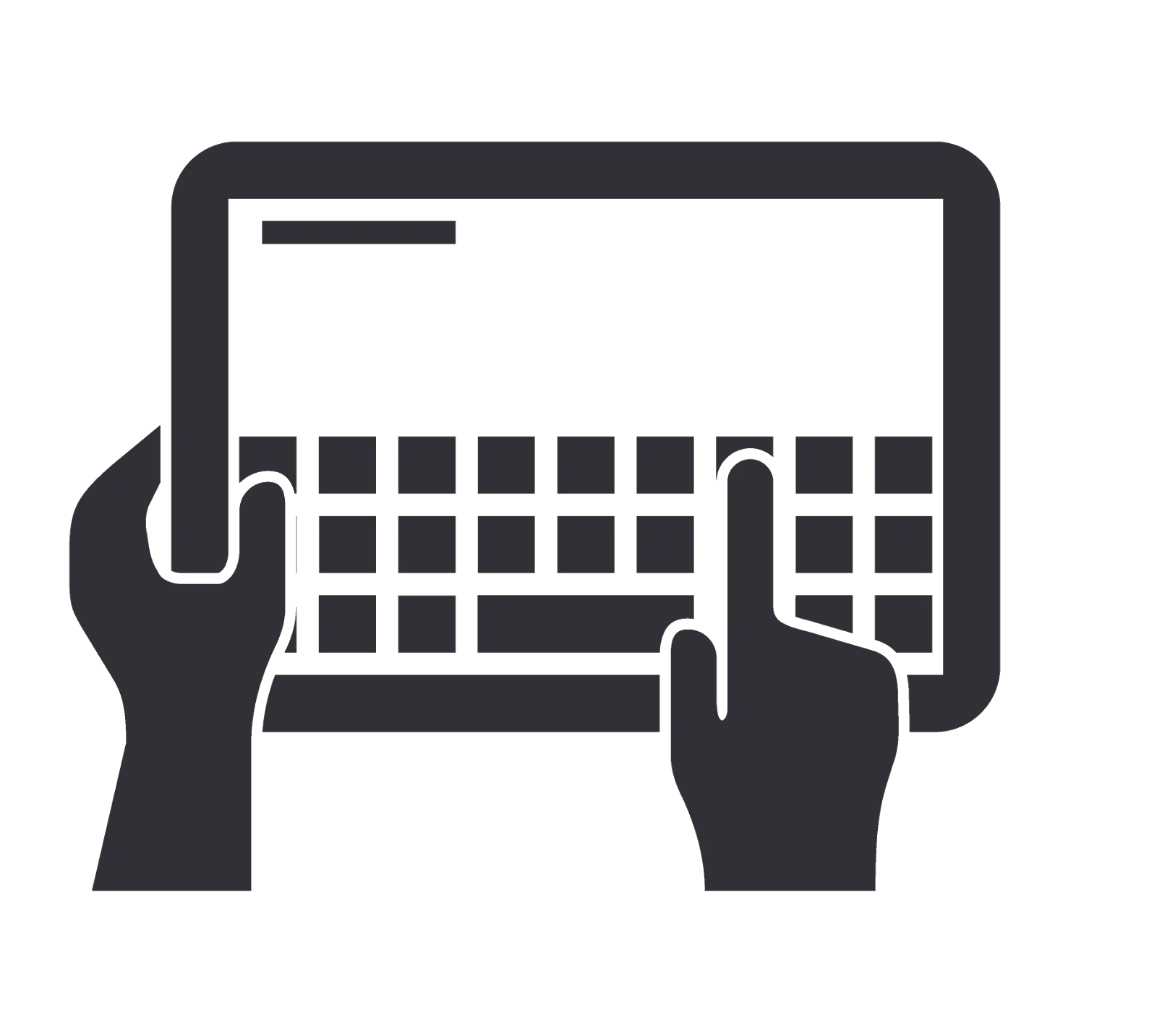 Hands Using Tablet Device