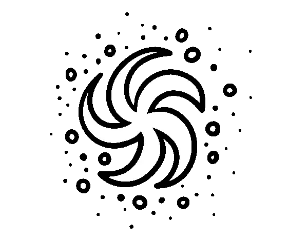 Black Swirl Pattern with Dots
