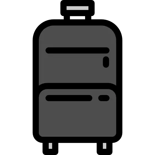 Black Travel Suitcase Icon