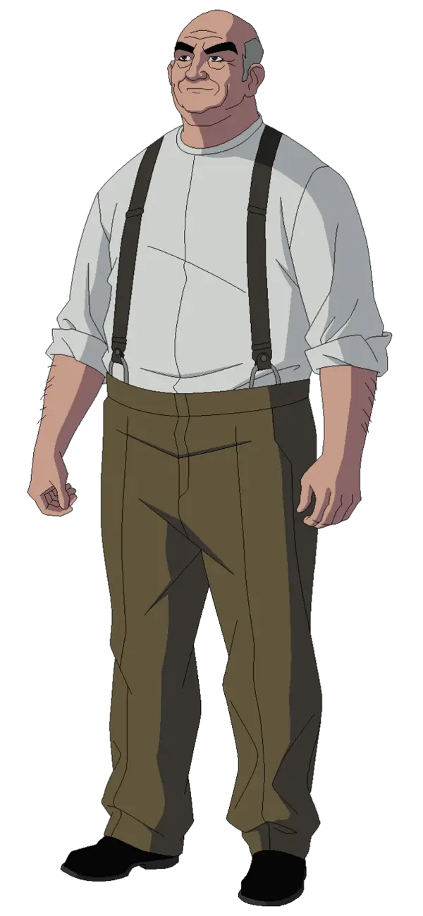 Cartoon Man in Suspenders