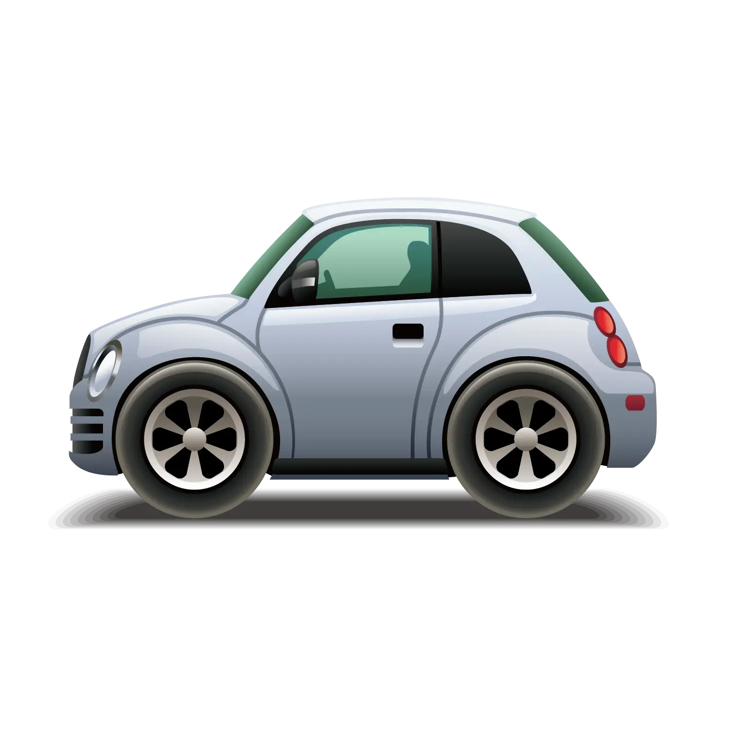 Cartoon Style Compact Car Illustration
