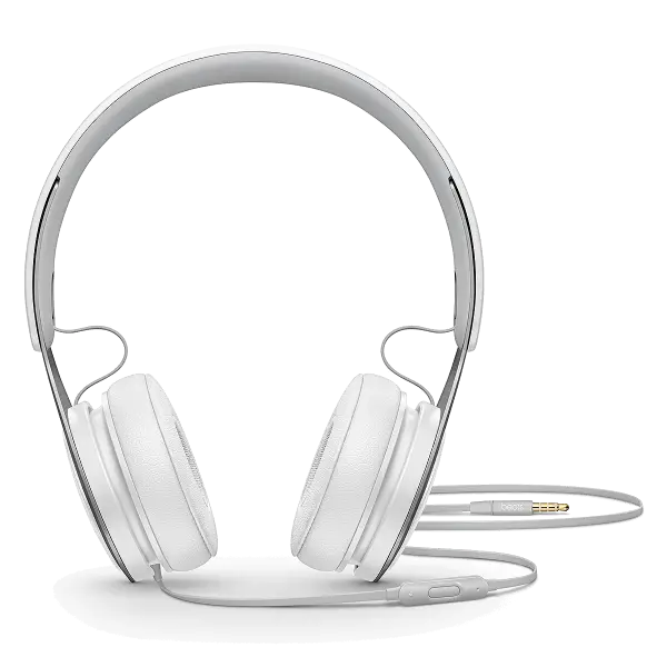 White Wired Headphones for Audio Listening