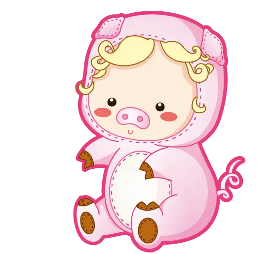Baby in Pink Pig Costume