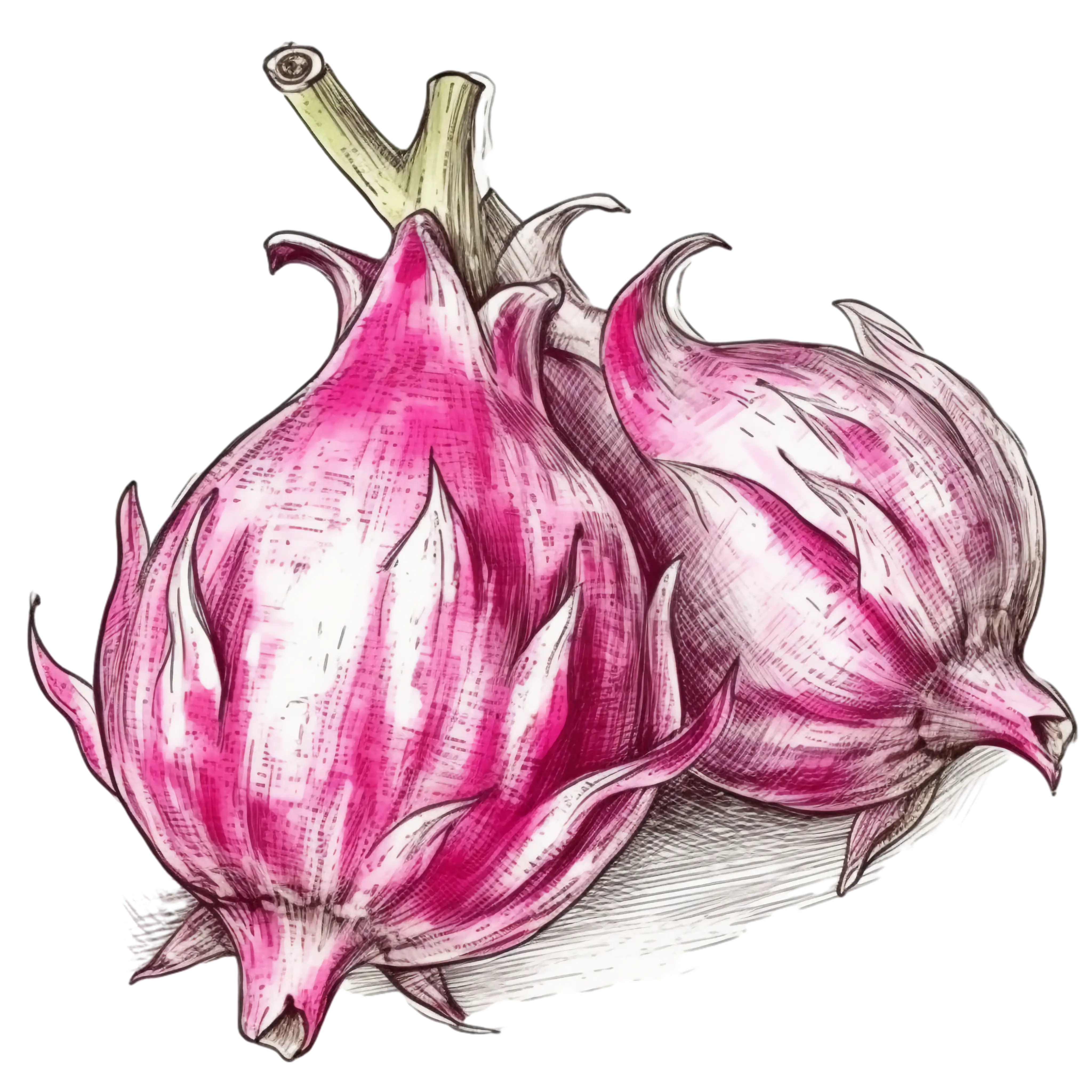 Vibrant Pink Tropical Fruit