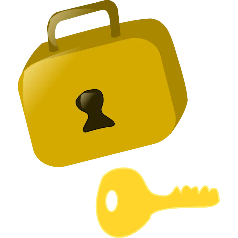 Yellow Lock and Key