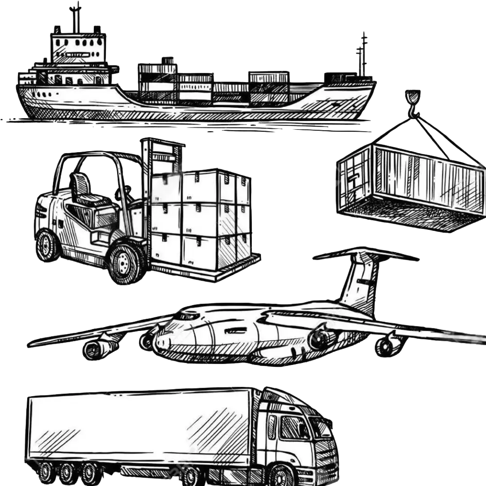 Transportation and Cargo Sketch