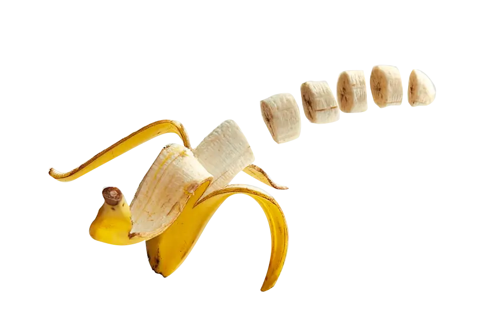 Sliced Banana with Peel