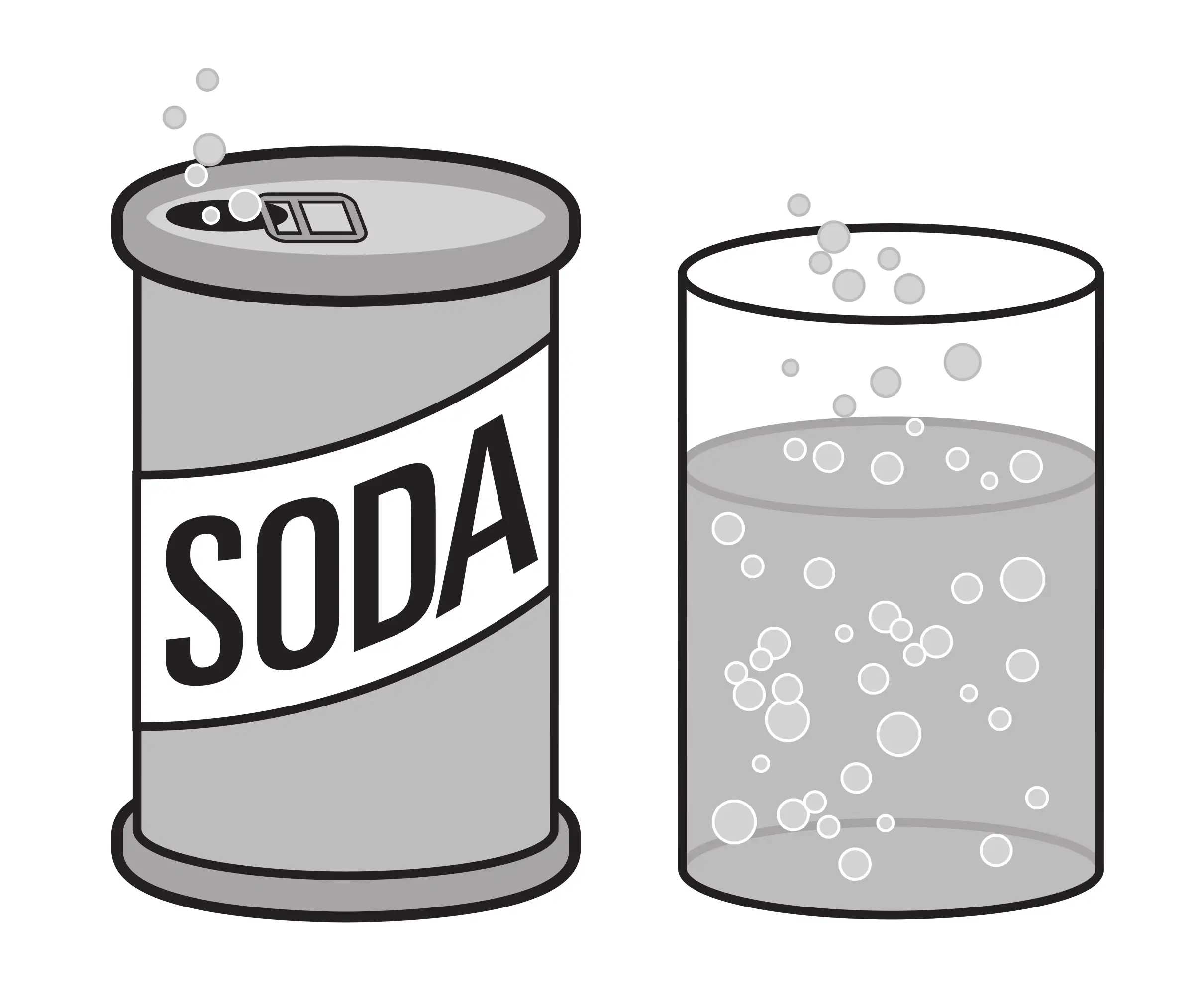 Soda Can and Glass