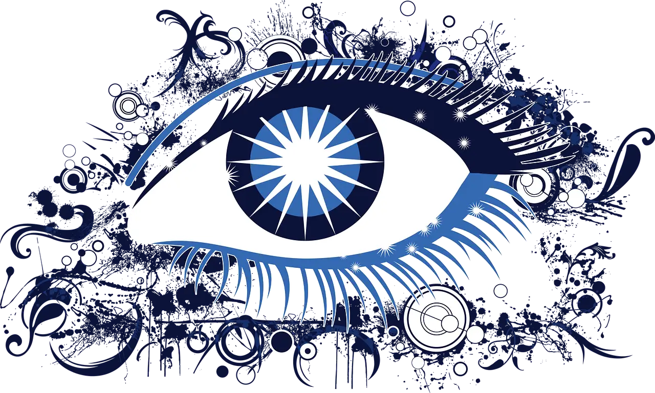 Abstract Blue Eye Illustration
