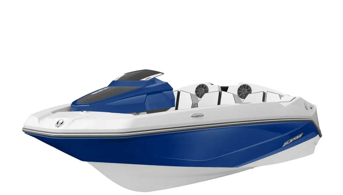 Modern Blue and White Luxury Speedboat