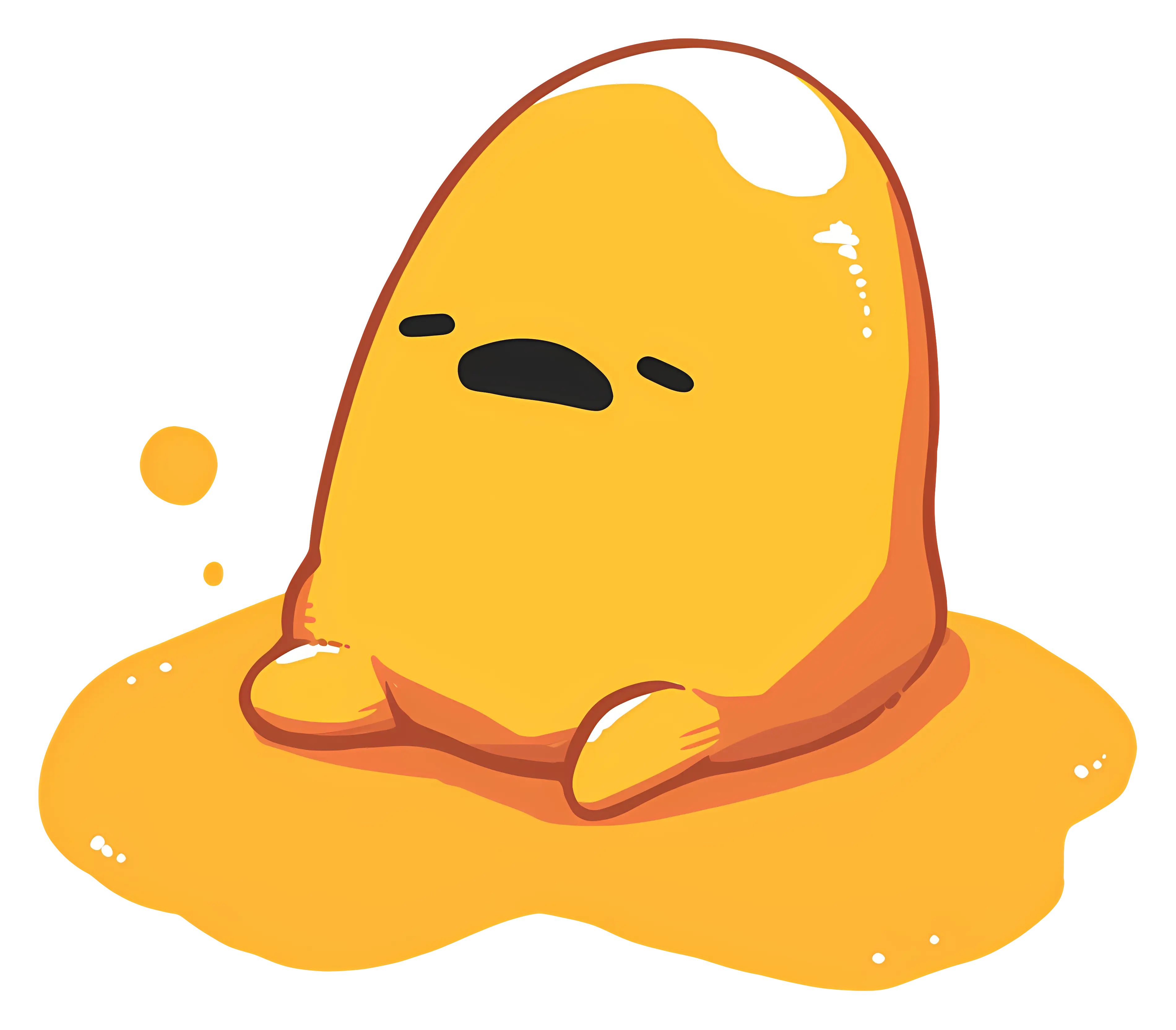 Cartoon Lazy Egg Illustration