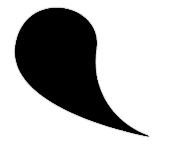 Black Teardrop Symbol