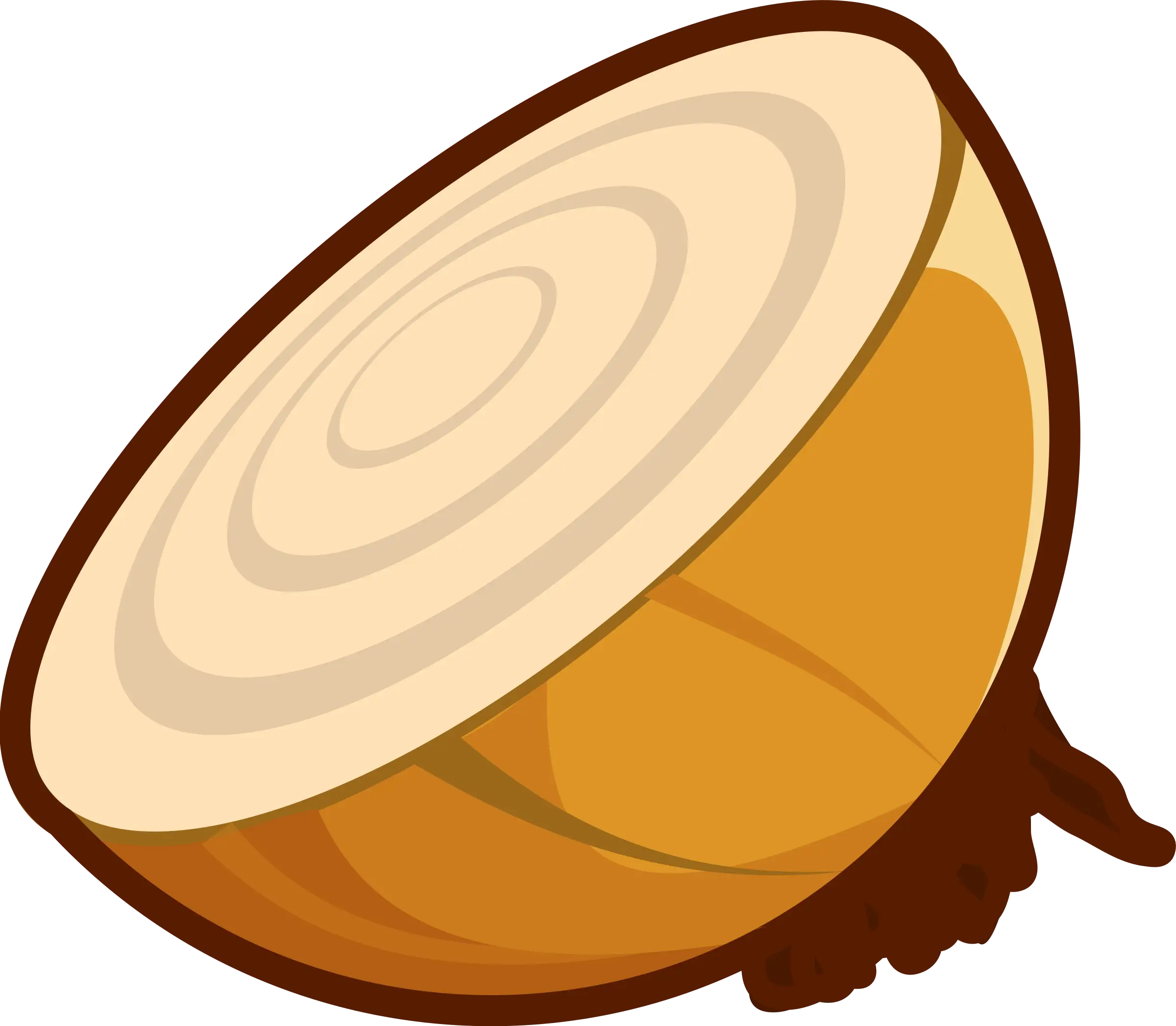 Sliced Onion Illustration with Brown Skin