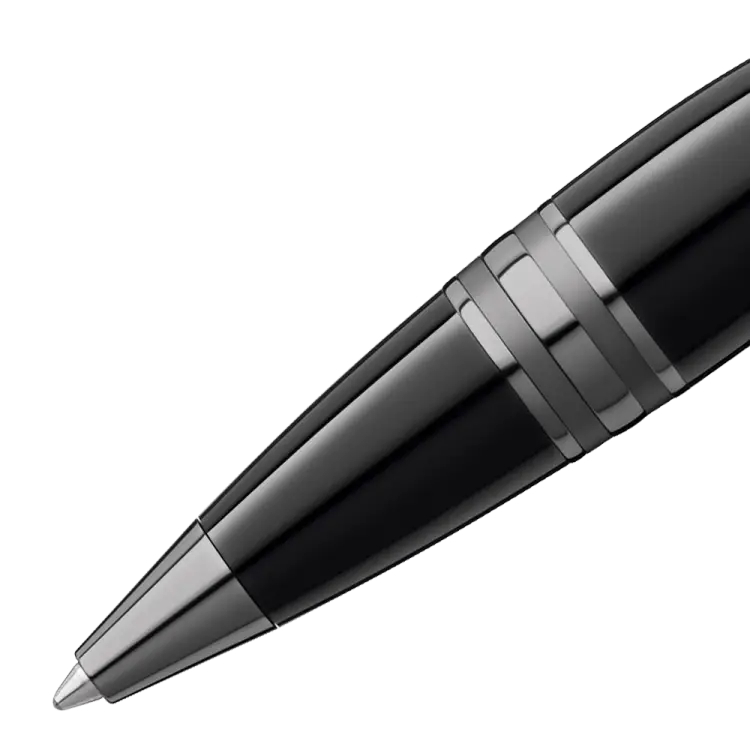 Sleek Black Ballpoint Pen Close-Up