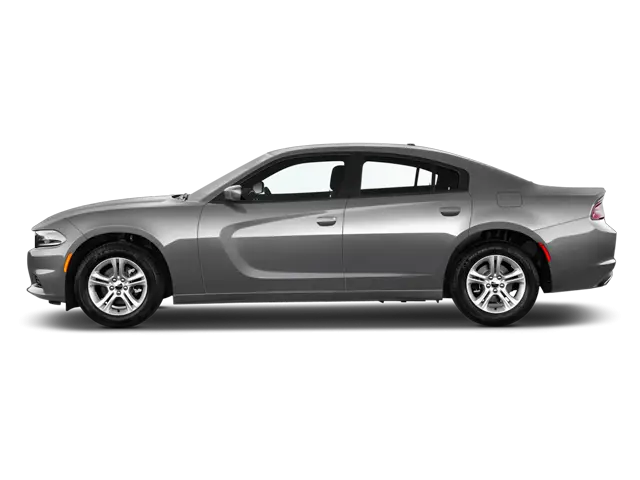 Modern Silver Sedan Car Side View