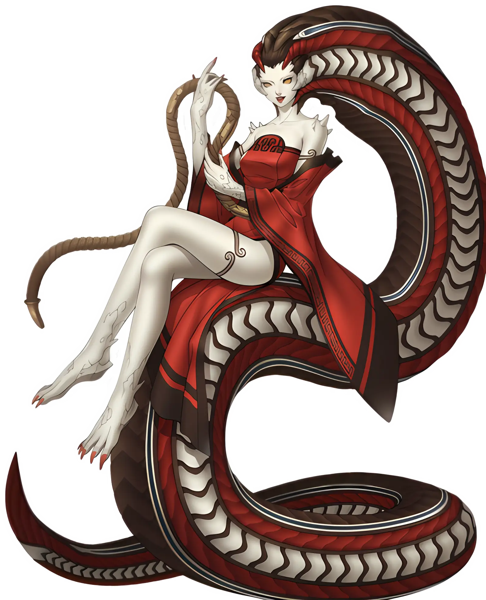 Fantasy Snake Woman in Red