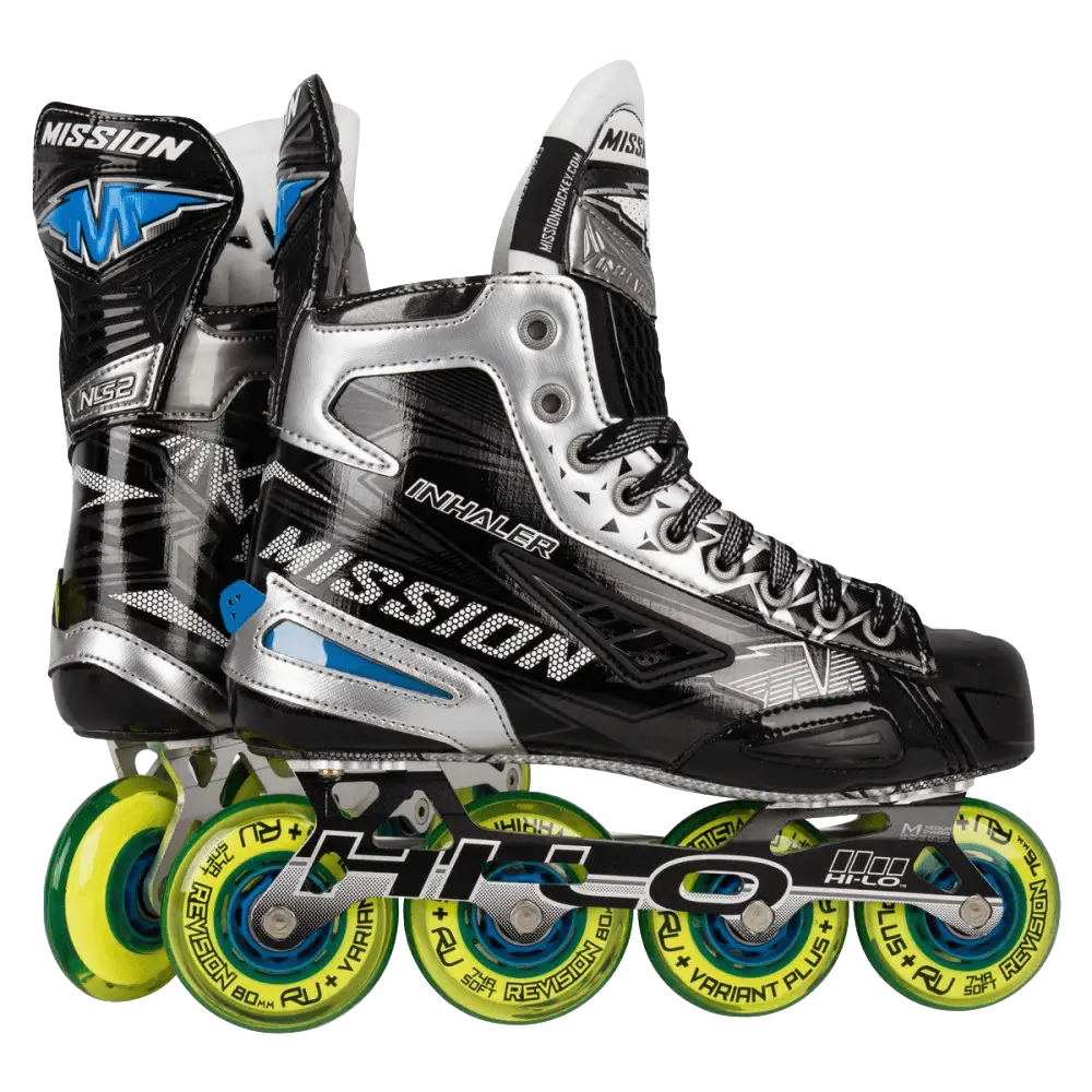 Black and Green Inline Hockey Skates