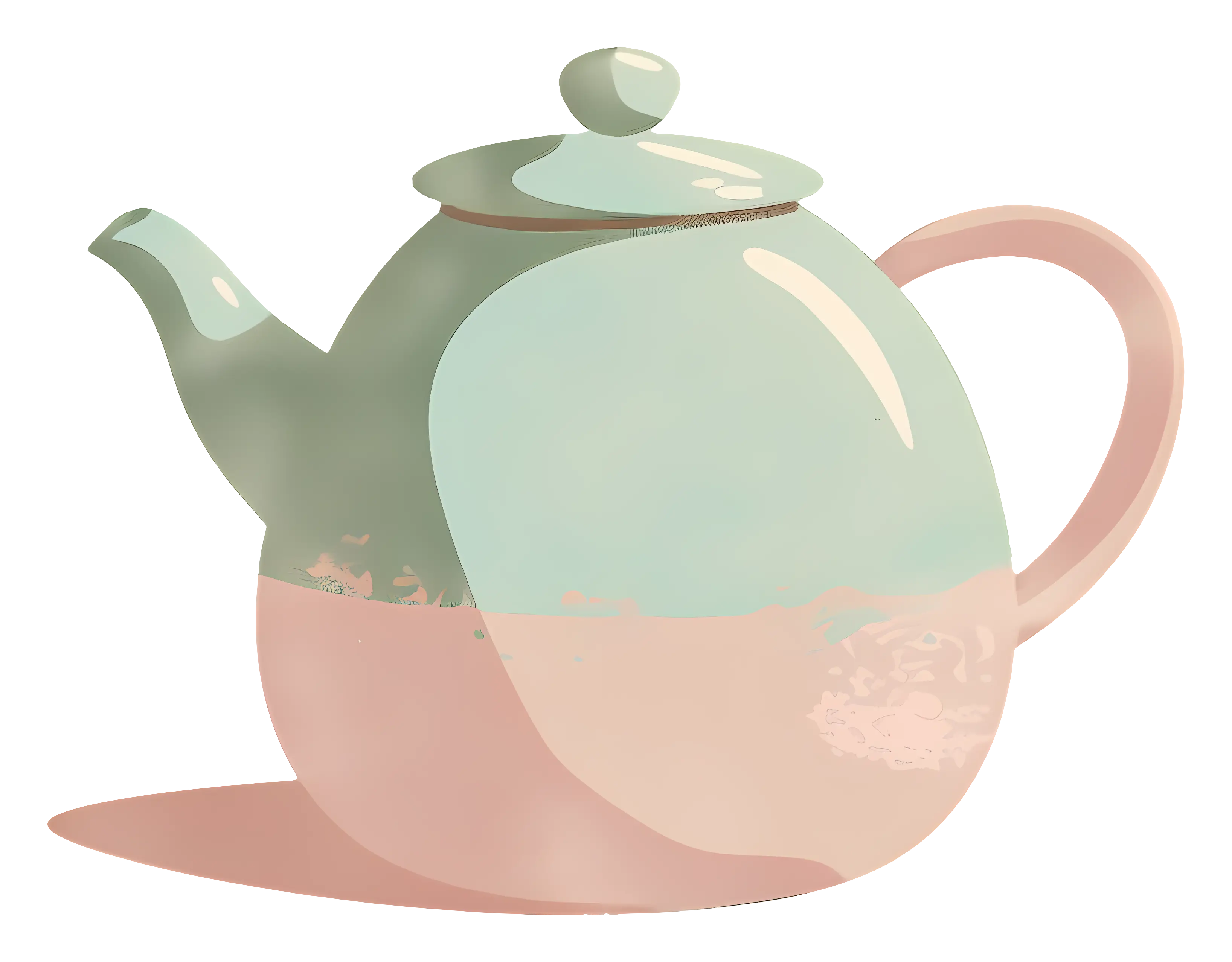Stylish Pastel-Colored Teapot