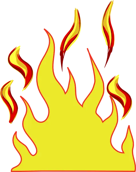 Yellow and Red Flames Illustration