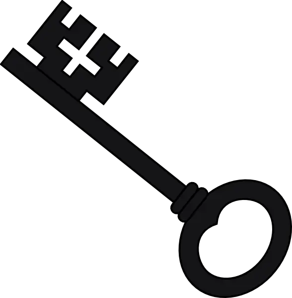 Black Antique Key Icon