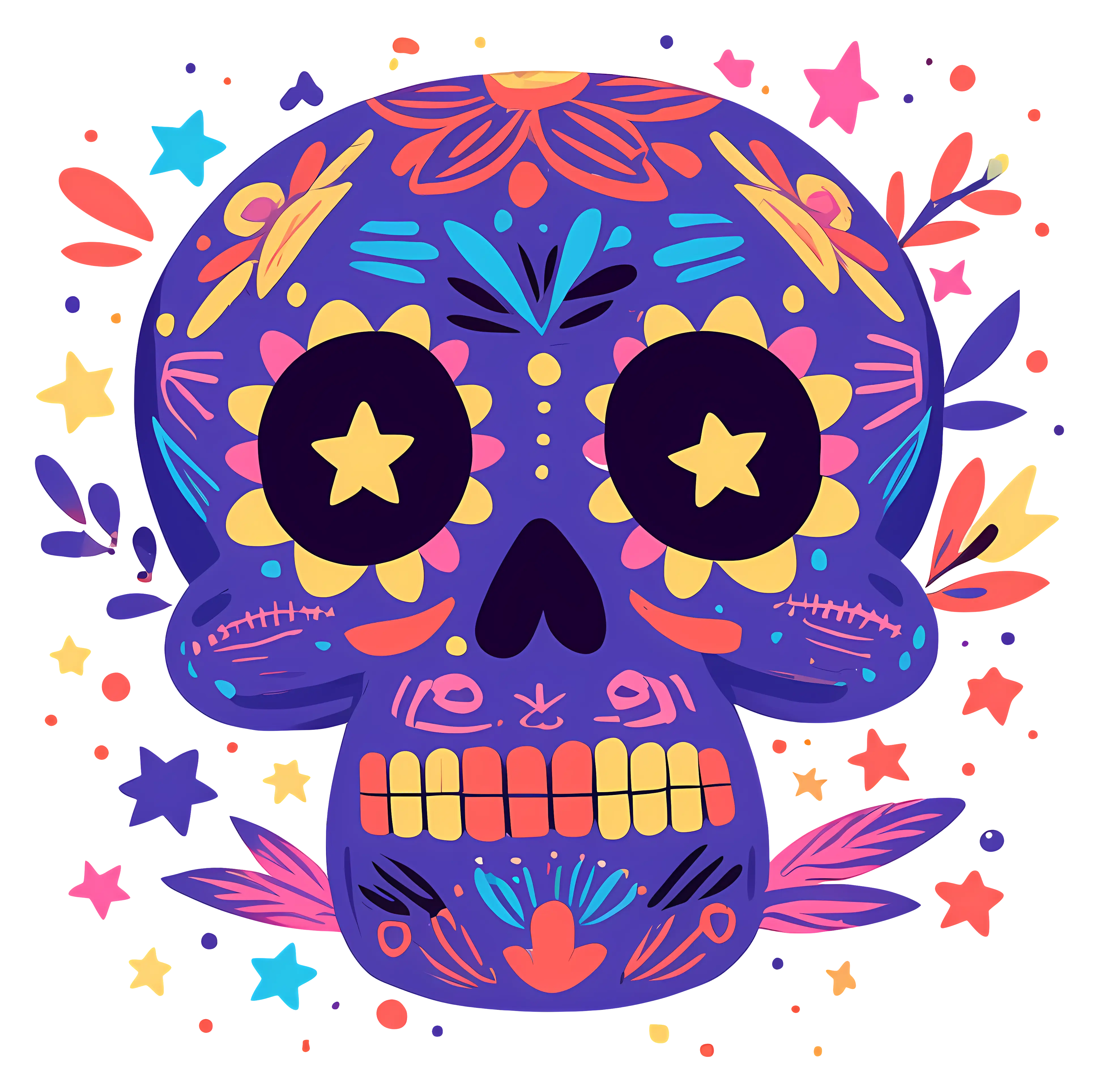 Decorative Skull for Day of the Dead