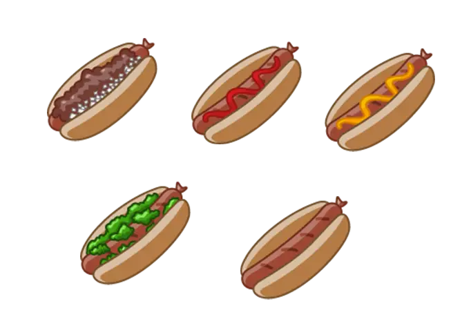 Cartoon Hot Dog Collection