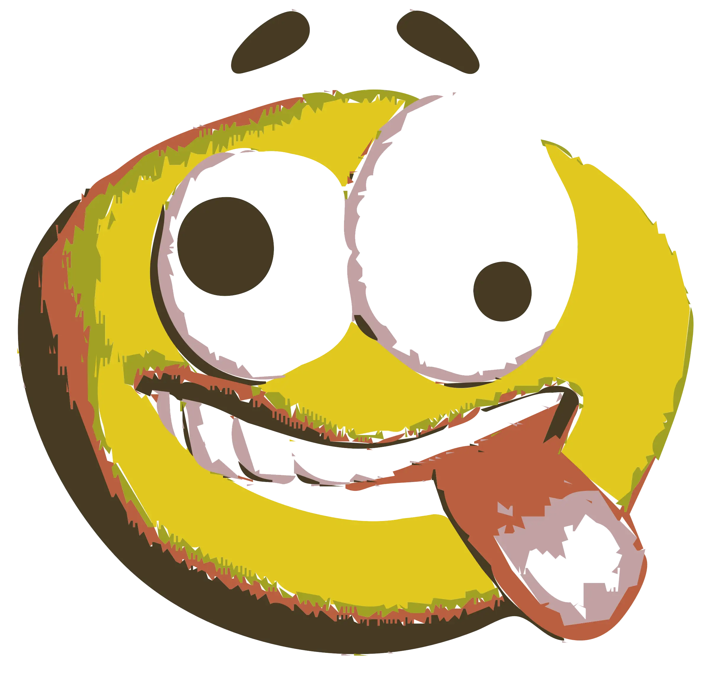 Silly Crazy Emoji Face
