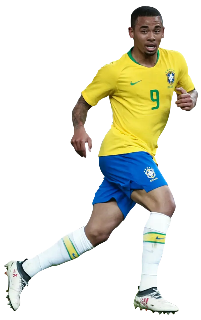 Soccer Player in Brazil Jersey