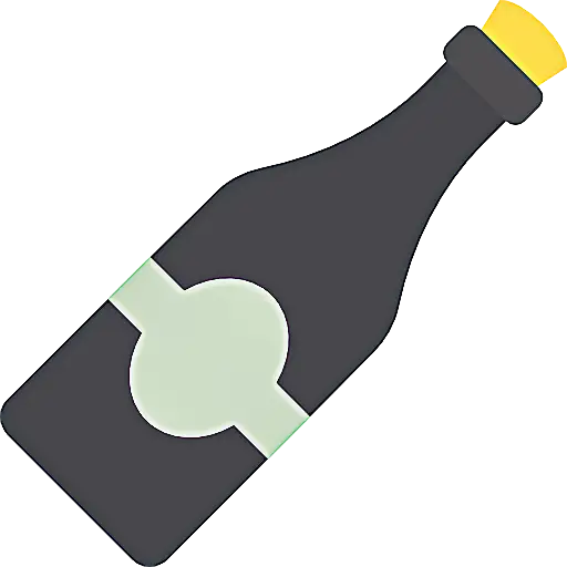 Cartoon Black Bottle Icon