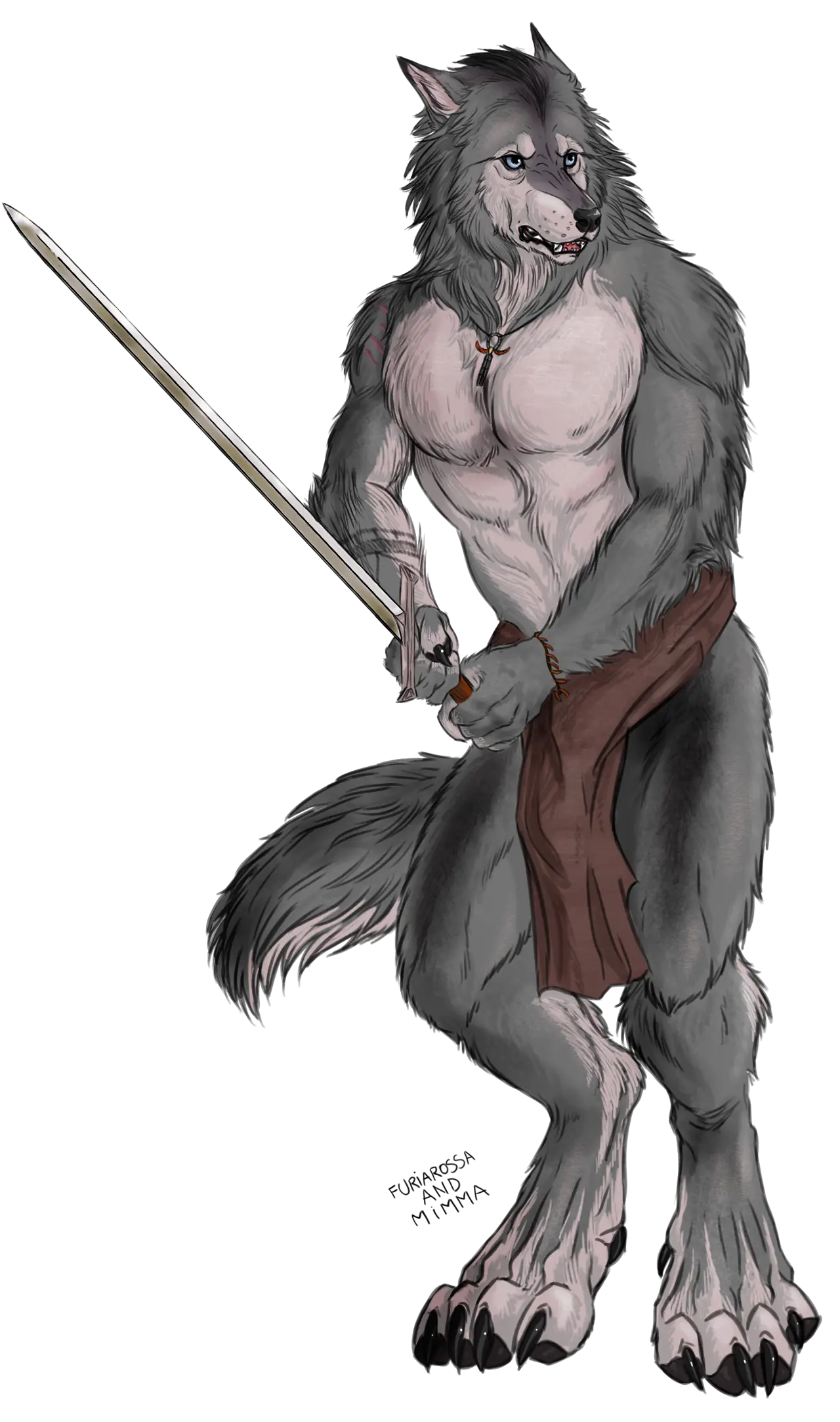 Anthropomorphic Wolf Warrior
