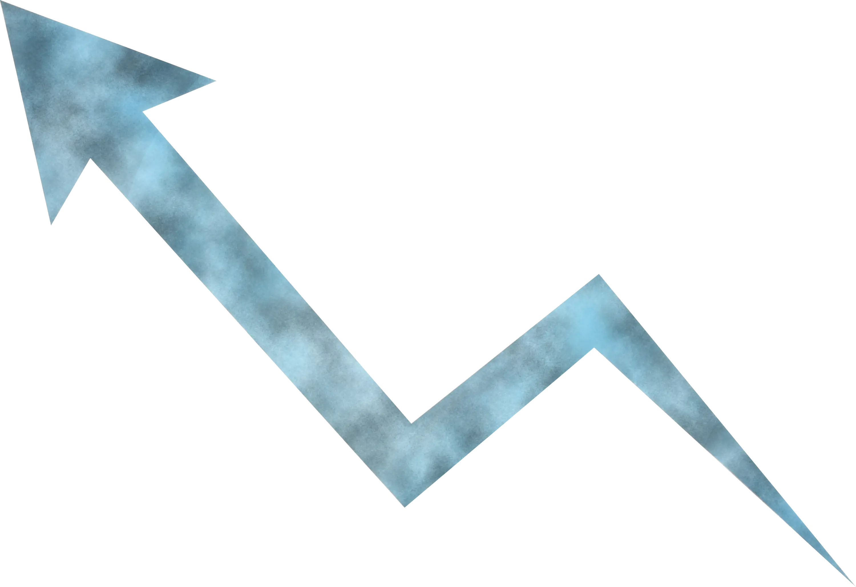 Blue Zigzag Upward Arrow