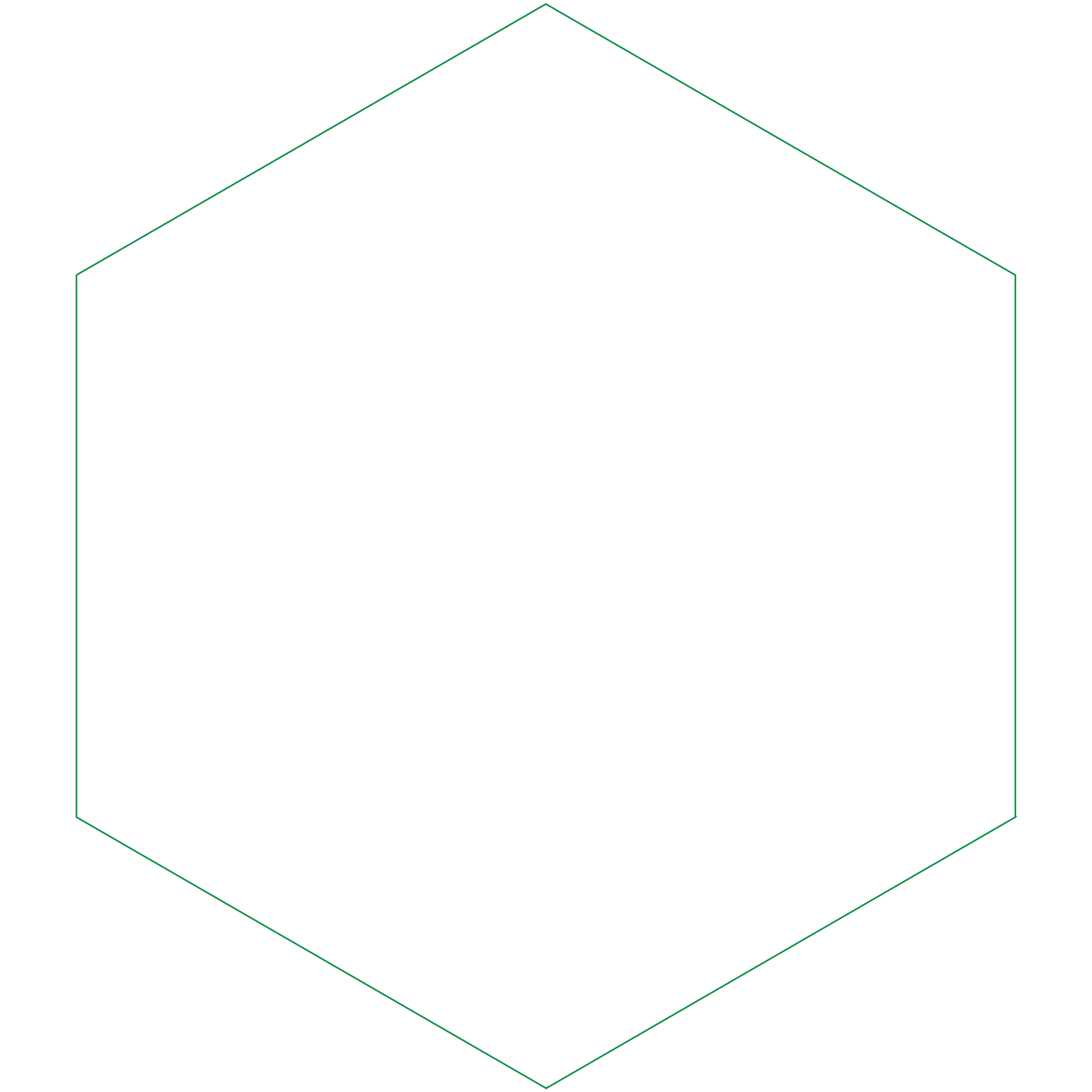 Hexagon Outline in Minimalist Design