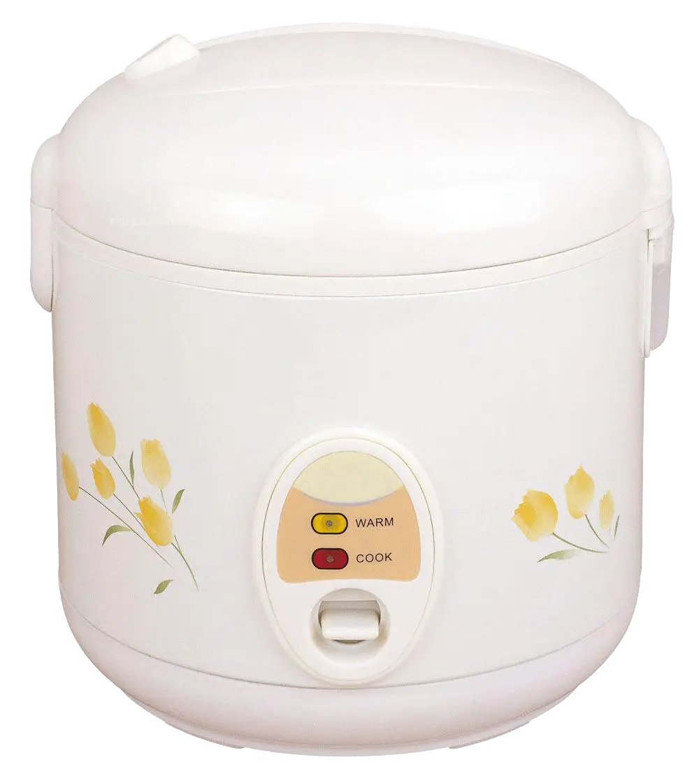 Electric Rice Cooker with Floral Design