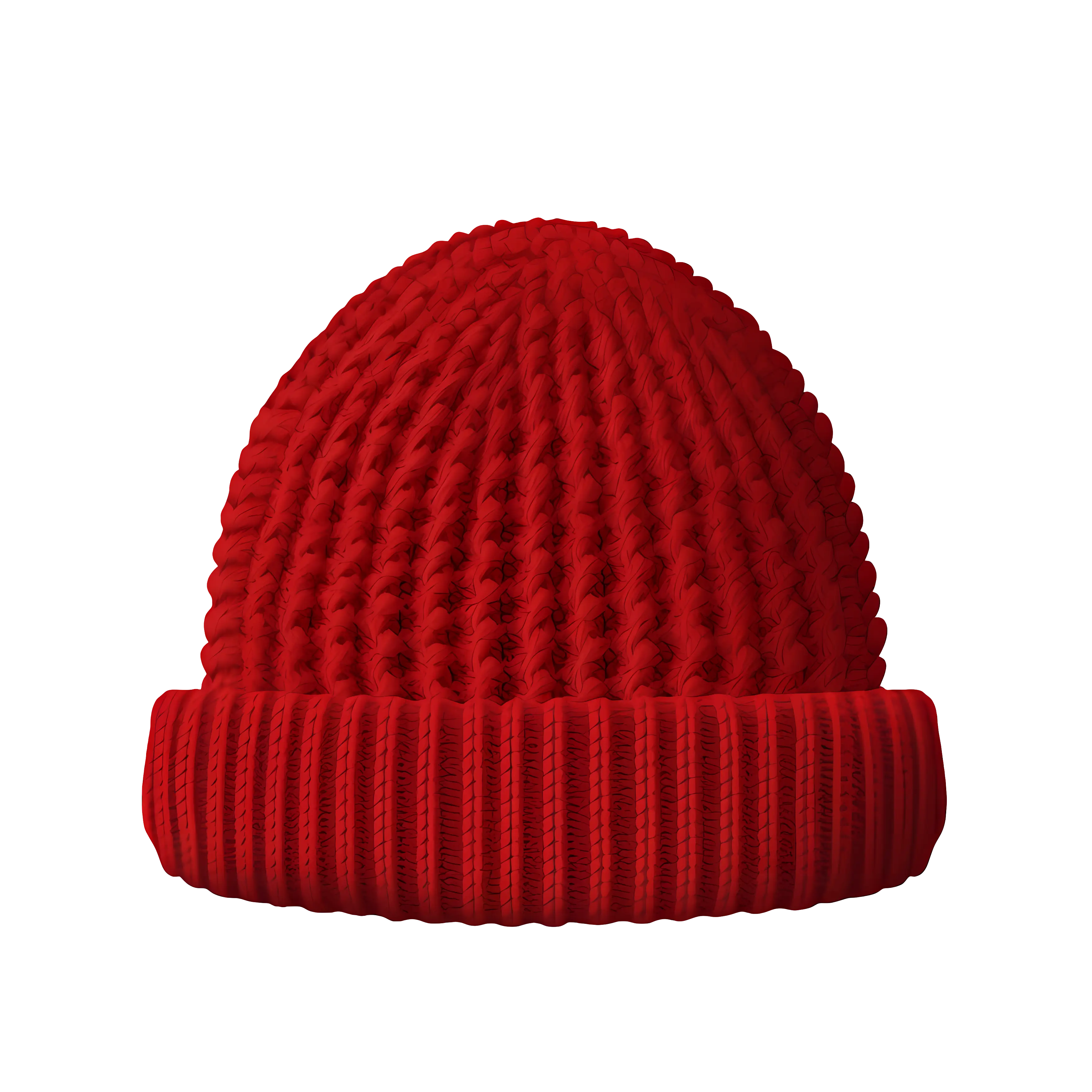 Red Knitted Beanie for Cold Weather